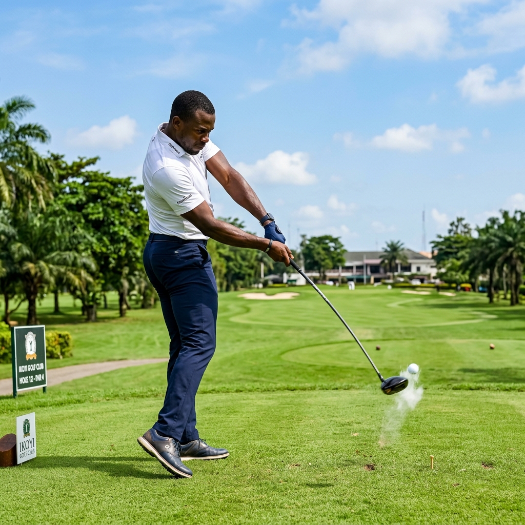 Golfer driving